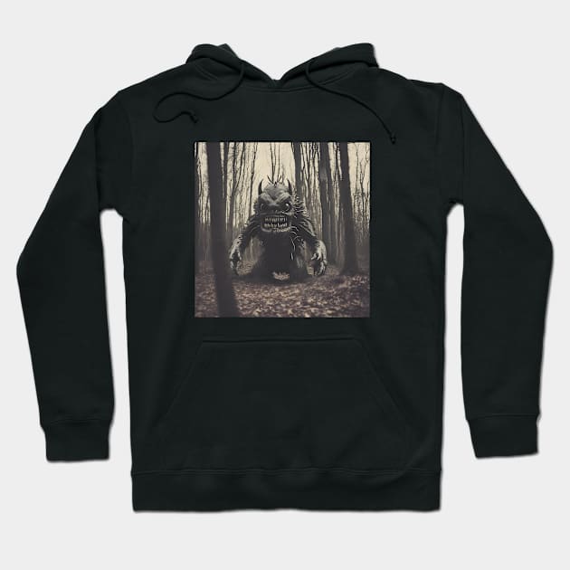 Monster in the woods Hoodie by Dead Galaxy